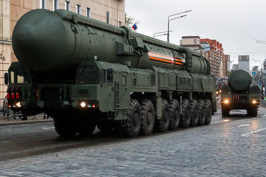 Russian mobile launchers carrying Yars nuclear armed intercontinental ballistic missiles are among the systems limited by the Missile Technology Control Regime (MTCR). (Photo by Sergei Fadeichev\TASS via Getty Images)