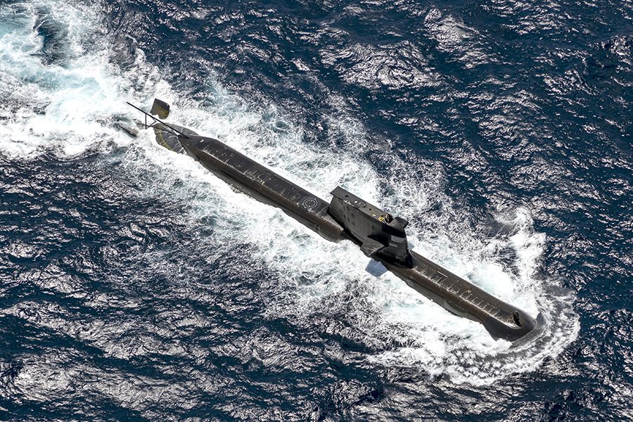 This Australian Collins Class submarine is among those to be replaced under a new defense agreement among Australia, the United Kingdom and the United States. (Photo by POIS Yuri Ramsey/Australian Defence Force via Getty Images)