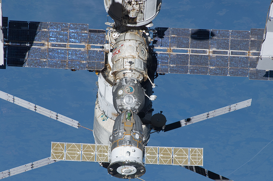 The International Space Station is among countless assets that could be at risk in the event of a war in space. The UN General Assembly First Committee has voted to establish a working group to examine this challenge. (Photo by NASA)