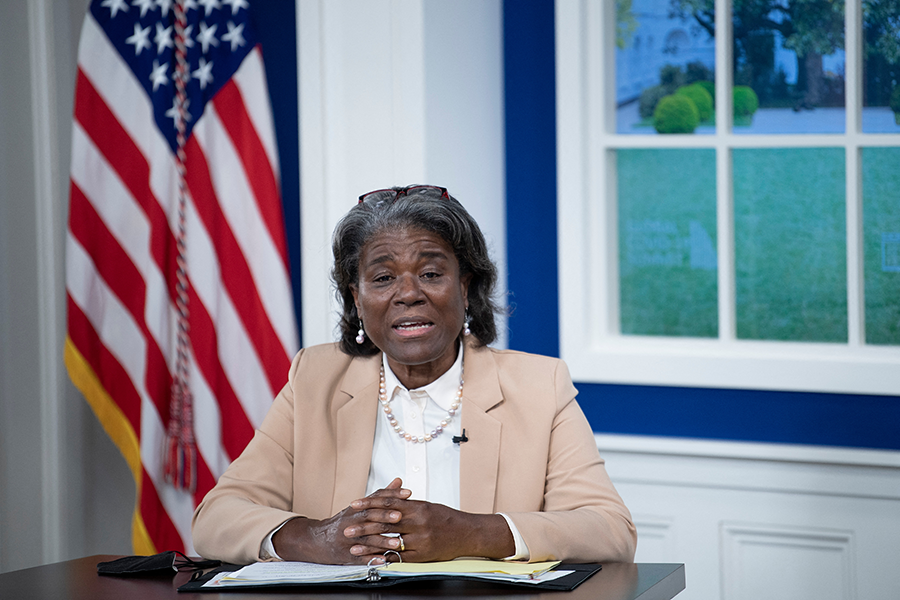 Linda Thomas-Greenfield, U.S. ambassador to the United Nations, pictured in September, told an Oct. 20 press conference that the UN needs to be “more serious about the implementation” of the sanctions on North Korea.  (Photo by Brendan Smialowski/AFP via Getty Images)