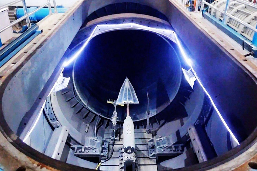 China announced in November that a new wind tunnel for testing hypersonic aircraft is nearly operational.  (Photo by China Central Television)