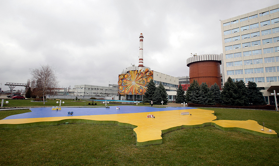 The South Ukraine nuclear power plant where Rafael Mariano Grossi, director-general of the International Atomic Agency visited on March 30. (Photo by Anatolli Stepanov/AFP via Getty Images)