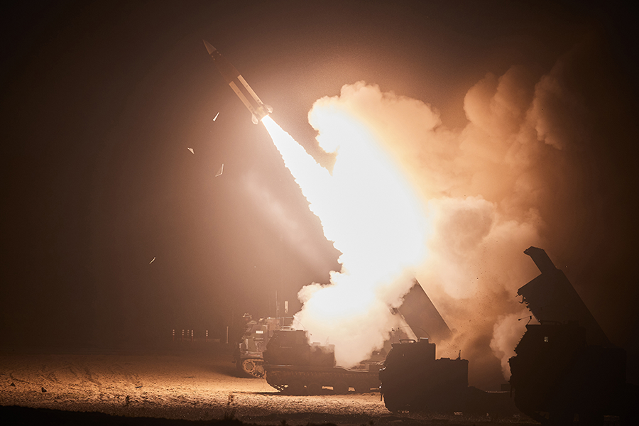 In this handout image from the South Korean Defense Ministry, a missile is fired during a joint South Korean-U.S. training exercise on June 6 off the east coast of South Korea. In all, the allies fired eight ballistic missiles into the East Sea in response to North Korea's missile launches the previous day. (Photo by South Korean Defense Ministry/Dong-A Daily via Getty Images)