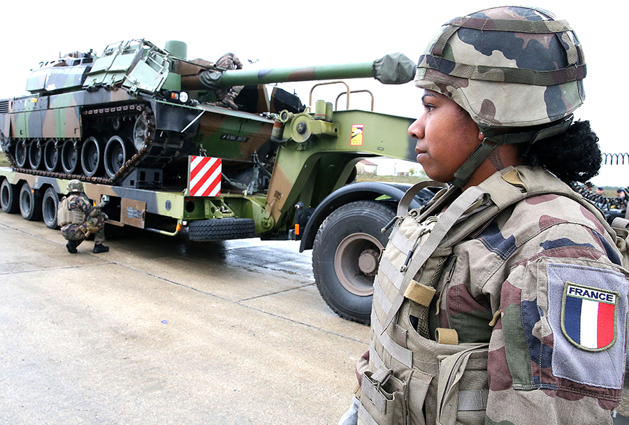 France, Italy, Norway, and Sweden were once leaders in publishing data about their arms exports but now do less, according to one tracking tool. Here, French soldiers prepare a Leclerc tank to be sent to Romania as part of the NATO Battle Group Forward Presence. (Photo by Francois Nascimbeni/AFP via Getty Images)