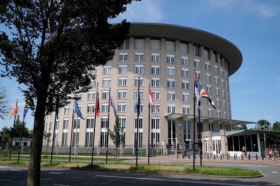 The Organisation for the Prohibition of Chemical Weapons (OPCW), headquartered in The Hague, implements the Chemical Weapons Convention, whose states-parties will consider ways to strengthen the treaty at a review conference in May. (Photo by Yuriko Nakao/Getty Images)
