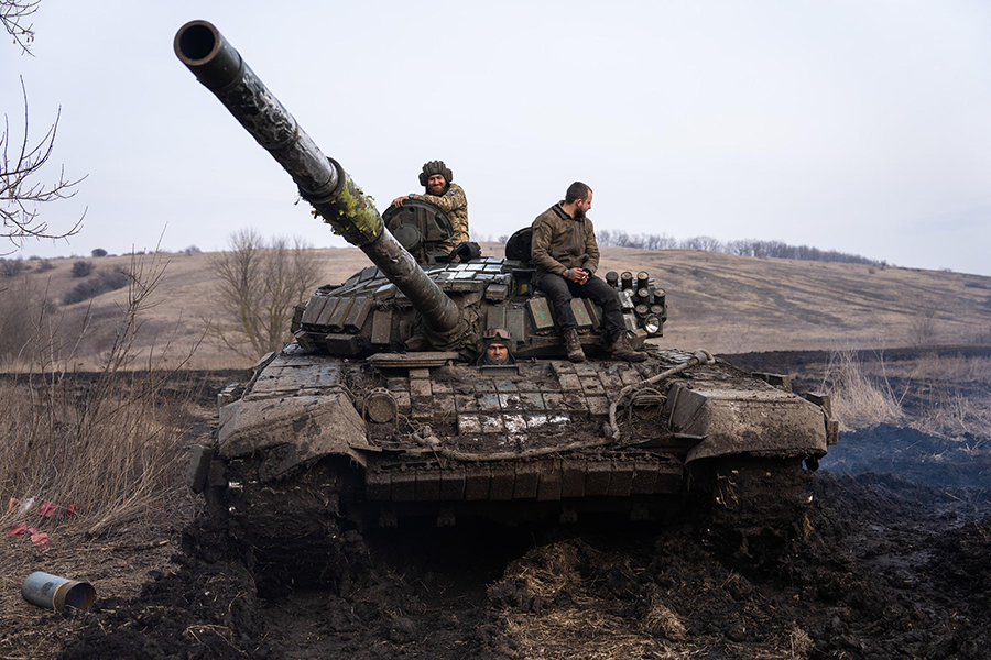 Russia has used its war on Ukraine as an excuse to upend cooperation on critical international security agreements, including suspending inspections of nuclear-related facilities under the New Strategic Arms Reduction Treaty. In this image, a Ukrainian tank team is fighting Russian forces in the Donbas region of Ukraine. (Photo by Laurel Chor/SOPA Images/LightRocket via Getty Images)
