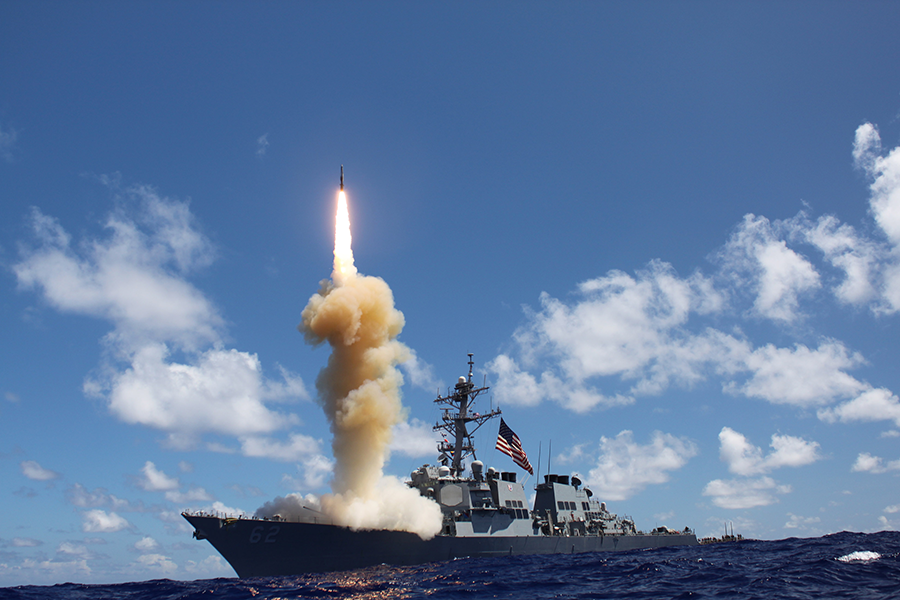 The SM-3 missile, shown in a test launch during a ballistic missile exercise in 2012, is among the U.S. systems whose development Chinese experts are following closely. (Photo by Hum Images/Universal Images Group via Getty Images)