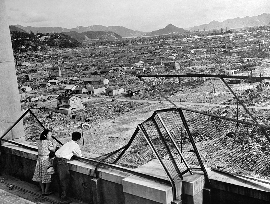 The problem of using explosives as weapons on military targets in urban areas was made clear by the bombings of Hiroshima and Nagasaki that killed an estimated 220,000 civilians by the end of 1945. This 1948 photo shows the devastation in Hiroshima three years after the United States dropped the bomb. (Photo by STF/AFP via Getty Images)