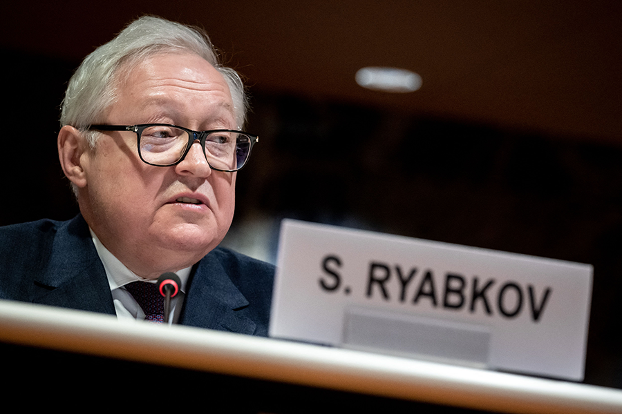 Russian Deputy Foreign Minister Sergei Ryabkov, pictured in March, told reporters in July that Moscow still has not received a formal nuclear arms control proposal from the United States. (Photo by Fabrice Coffrini/AFP via Getty Images)