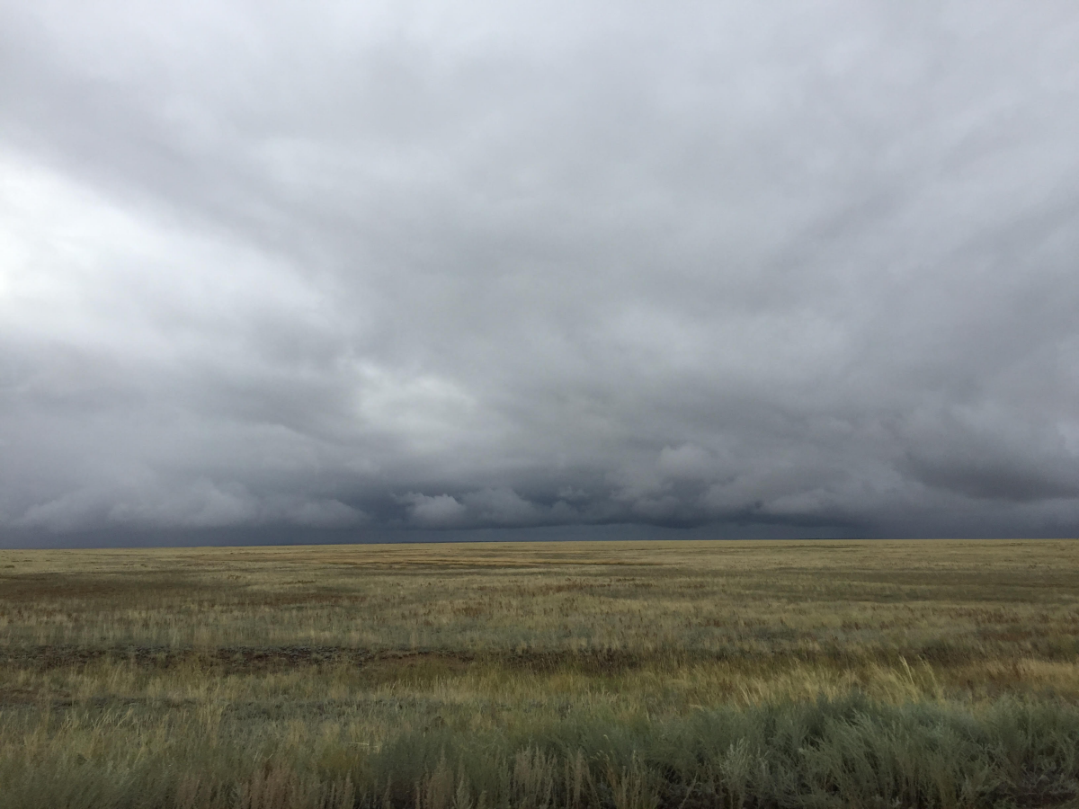 The former Semipalatinsk Nuclear Test Site in eastern Kazakhstan, looking toward the ground zero for the first Soviet nuclear weapon test explosion, which was conducted on Aug. 29, 1949. (Photo by Daryl G. Kimball)