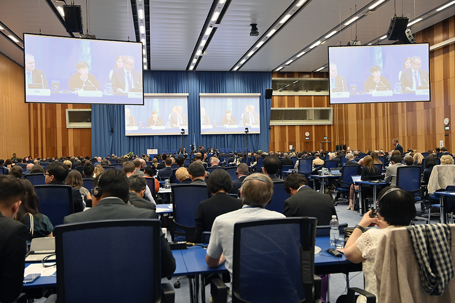 Delegates to the preparatory committee for the 11th nuclear Nonproliferation Treaty Review Conference, which eventually would fail to produce a consensus document, meet in Vienna on July 31. (Photo by Dean Calma/IAEA)