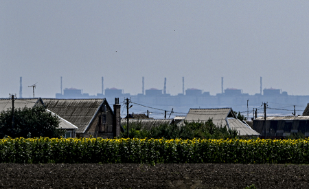 Russia’s occupation of the Zaporizhzhia Nuclear Power Plant in Ukraine and fighting in the region between the two countries has intensified concerns about security at nuclear facilities. It was among the topics at the International Conference on Nuclear Security in Vienna in May. (Photo by Ercin Erturk/Anadolu Agency via Getty Images