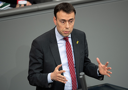 Nils Schmid, foreign policy spokesman for Germany’s Social Democrats, says that German-U.S. plans to deploy long-range missiles on a rotational basis to Germany in 2026 must be combined with an offer to Russia for arms control talks. (Photo by Jonathan Penschek/picture alliance via Getty Images)