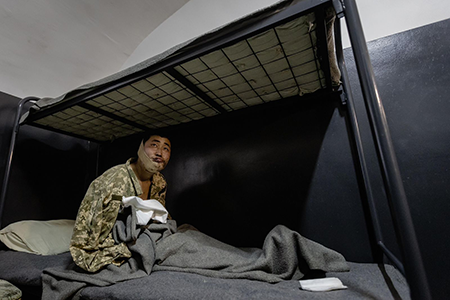Photo shows a man identified by Ukrainian President Volodymyr Zelenskyy’s office as  a North Korean soldier captured by the Ukrainian army in January. To help wage its war against Ukraine, Russia strengthened its military ties with Iran and North Korea, which provided Moscow with 11,000 soldiers and short-range ballistic missiles. (Photo by Ukrainian President Volodymyr Zelensky's Social Media / Handout/Anadolu via Getty Images)
