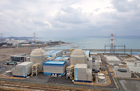 A file photo of South Korea’s Shin-Kori 1 and 2 nuclear power reactor near the southern port of Busan. Although South Korea’s nuclear program produces energy exclusively there is growing interest and public support for developing nuclear weapons. (Photo by Jung Yeon-Je/AFP via Getty Images)