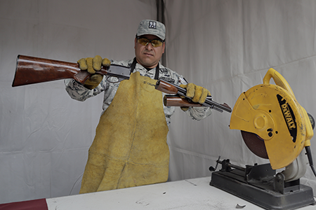 Mexicans are so concerned about gun violence and the surge of imported weapons that the government tried to sue U.S. gun manufacturers and distributors for facilitating the flow of guns to Mexican gun cartels but the U.S. Supreme Court rejected the lawsuit.  (Photo by Gerardo Vieyra/NurPhoto via Getty Images)