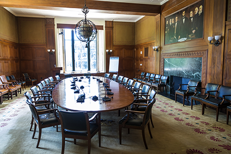 Boardroom of the National Academies of Sciences, Engineering, and Medicine in Washington, D.C. (Photo by Jeff Greenberg/Universal Images Group)