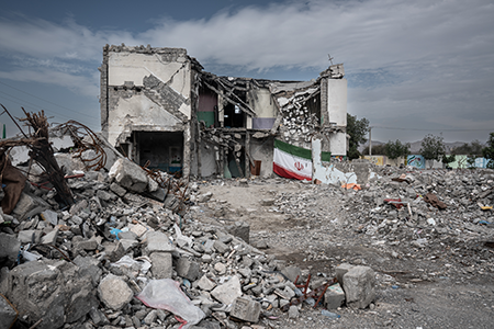 The ruins of Shajare Tayebeh Elementary School in Minab, Iran, which was bombed on February 28th, killing more than 170 people, mostly students. The New York Times reported that an ongoing investigation found the United States responsible for the attack, citing U.S. officials. (Photo credit: Hamid Vakili/Anadolu via Getty Images)