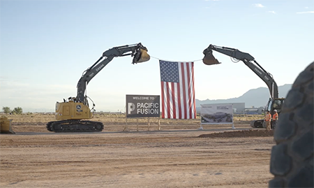 The private company Pacific Fusion broke ground Aug. 25 on a new high-yield nuclear fusion research and manufacturing facility in Albuquerque, N.M., and signed a memorandum of understanding with the National Nuclear Security Administration to “advance shared interests in the development, integration, and demonstration of a high-yield fusion system.” (Photo courtesy of Pacific Fusion)