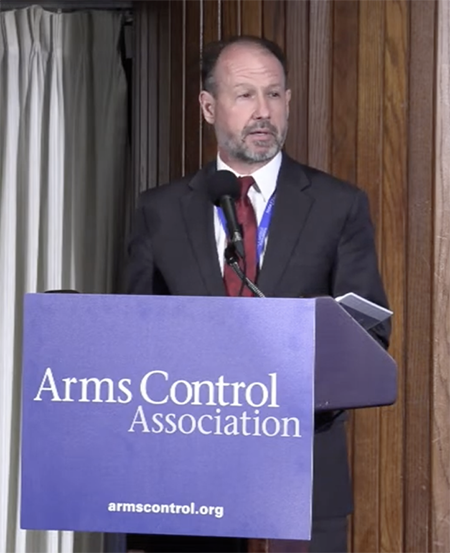 Daryl G. Kimball, opening the 2024 ACA Annual Meeting in Washington, D.C., June 7, 2024 (Photo: ACA)