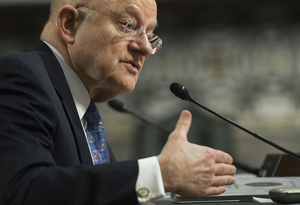 James Clapper, director of National Intelligence, testifies during a Senate Armed Services Committee hearing on Capitol Hill in Washington, DC, February 9, 2016. (Photo:SAUL LOEB/AFP via Getty Images)