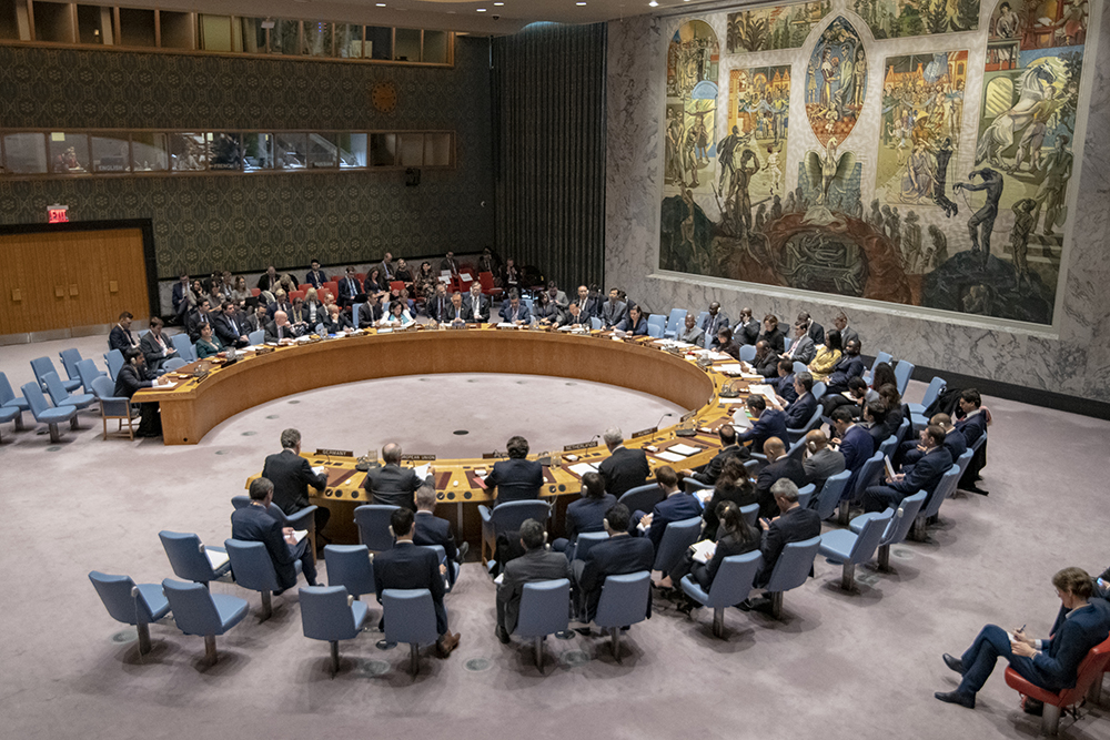 U.S. Secretary of State Mike Pompeo attends the UN Security Council meeting on Iran, December 12, 2018. [State Department photo by Ron Przysucha/ Public Domain]