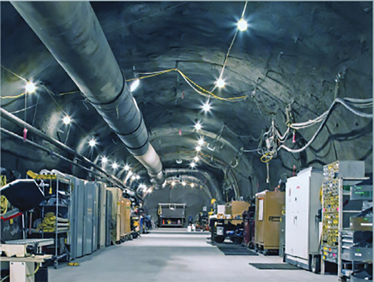 Comprising nearly a mile and a half of underground tunnels and alcoves, the U1a facility is a state-of-the-art laboratory dedicated to subcritical experiments and other physics experiments in support of science-based stockpile stewardship. (Photo: Nevada National Security Site)