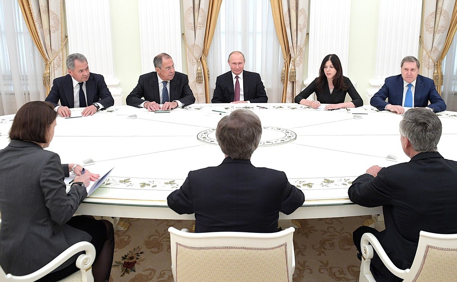 Meeting with Assistant to the US President for National Security Affairs John Bolton. (Photo: Kremlin)
