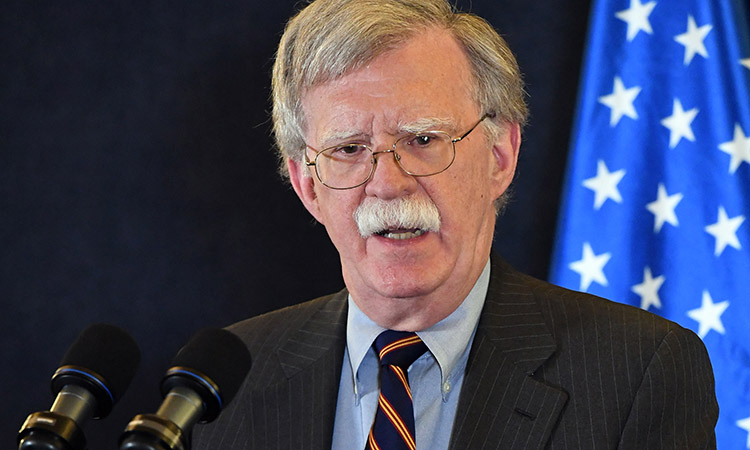 Former U.S. National Security Advisor Ambassador John Bolton speaking in Jerusalem, August 2018 (Photo: U.S. Embassy in Israel)